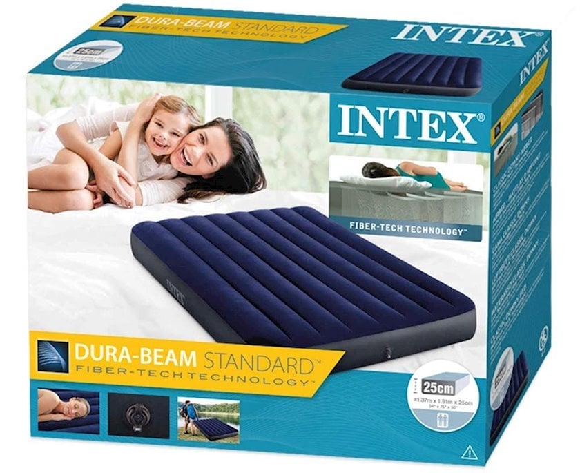 Надувной матрас intex classic downy airbed 64758