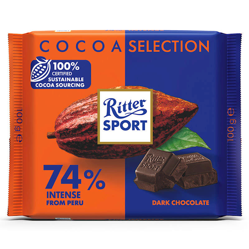 Şokolad Ritter Sport Cocoa Selection 74%, 100 q