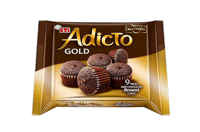 Kekslər Eti Adicto Gold Mini Chocolate Browni 180 q