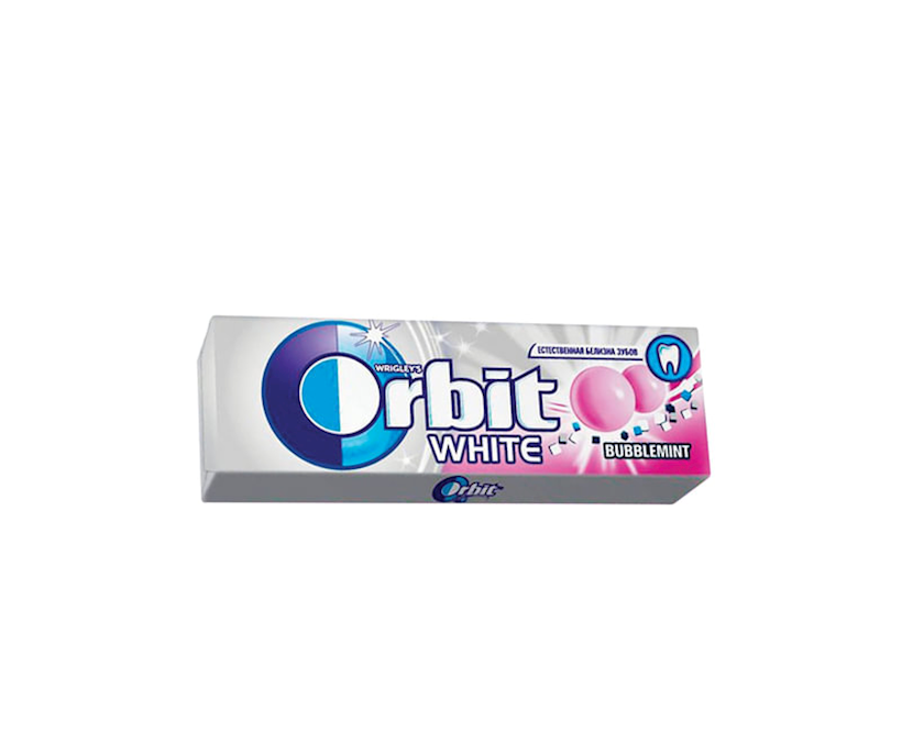 Çeynəmə saqqız Orbit White Bubblemint, 10 əd, 13.6 q