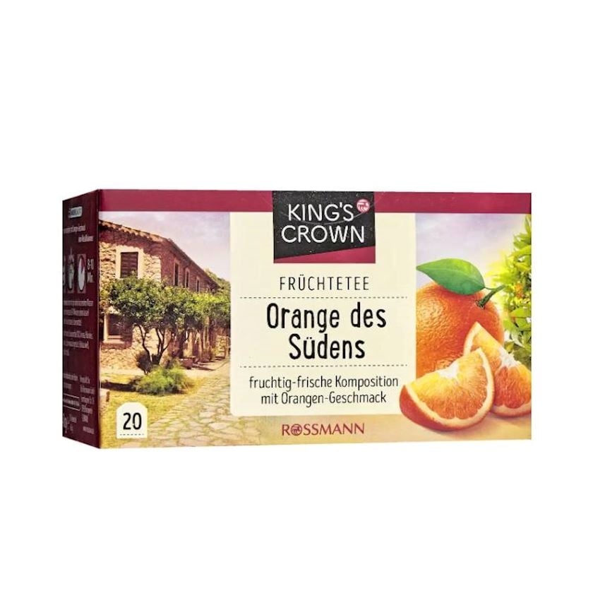 Çay Kings Crown Früchtetee Orange des Südens, cənub portagal, 20 əd