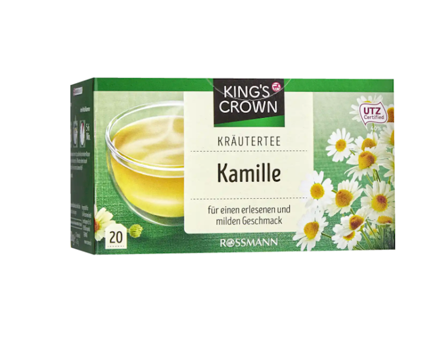 Çay Kings Crown Kräutertee Kamille, çobanyastığı bitki, 20 əd