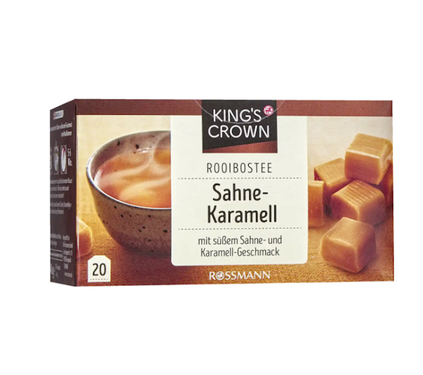 Çay Kings Crown Rooibostee Sahne-Karamell, karamel, 20 əd