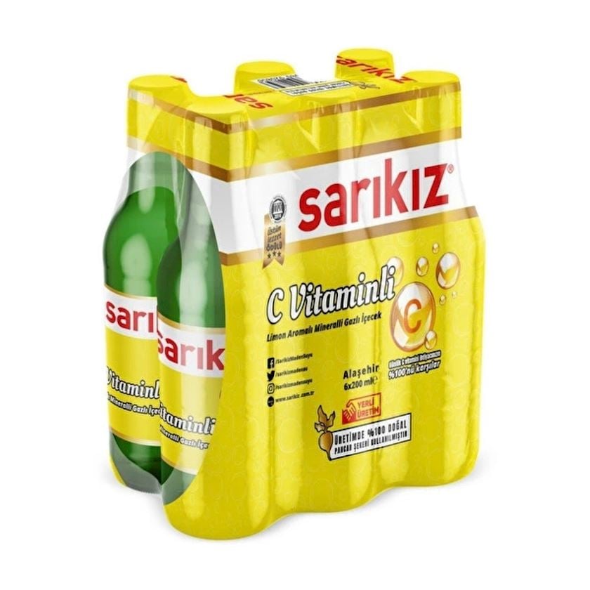 Mineral su Sarıkız C vitaminli 200 ml, 1 əd