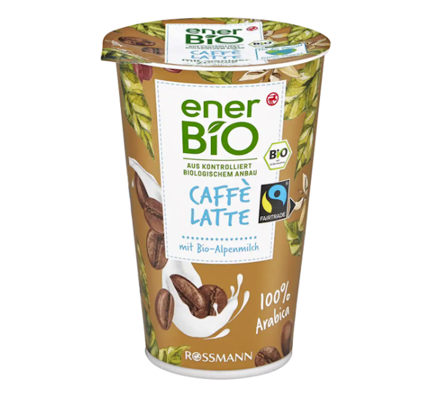 Qəhvə içkisi enerBiO Caffè Latte zuckerreduziert, Latte, 230 ml