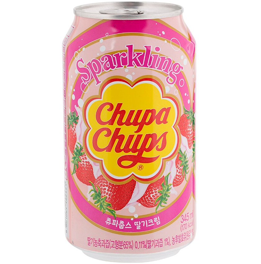 Qazlı içki Chupa Chups çiyələk ilə krem, 345 ml