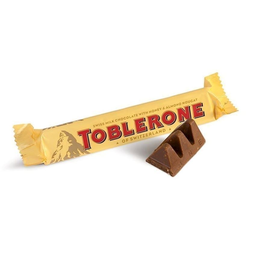 Südlü şokolad Toblerone bal-badamlı nuqa ilə 50 q