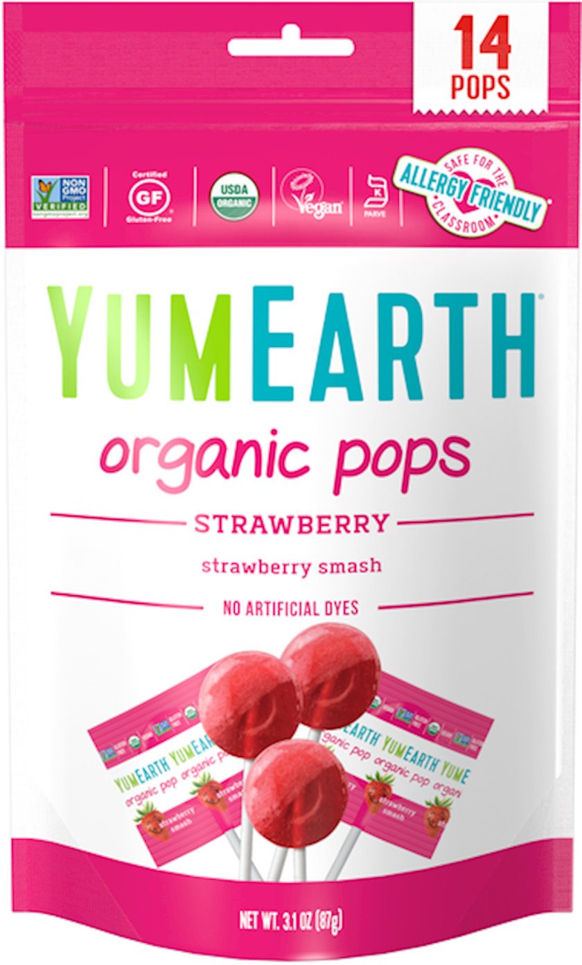 Lollipop YummyEarth Organic Lollipops Strawberry 87 q