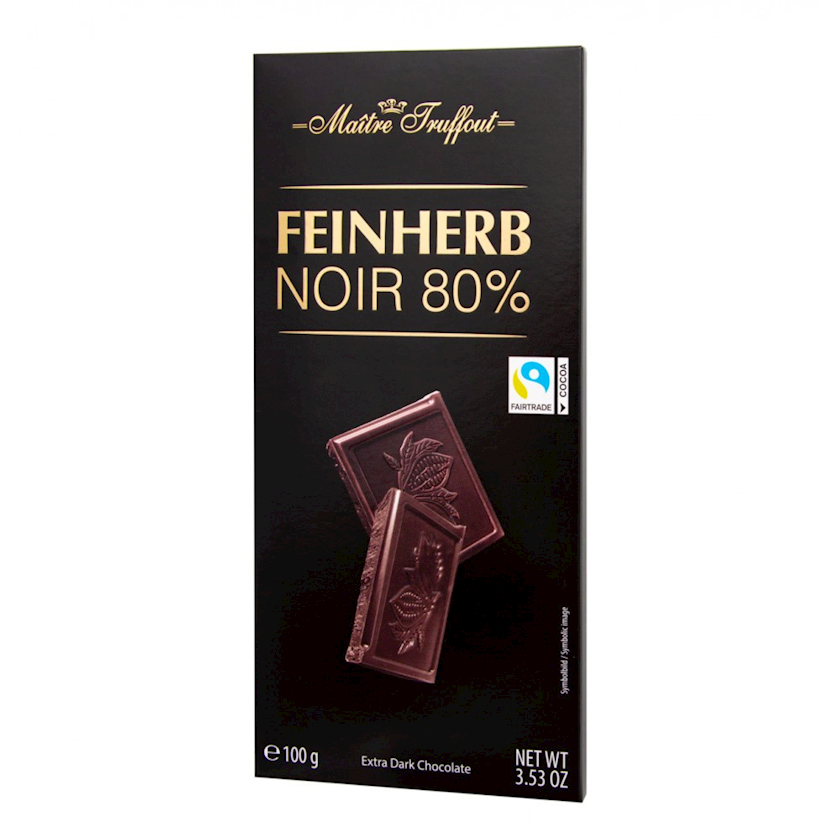 Şokolad Maitre Truffout Feinherb Noir 80%, 100 q