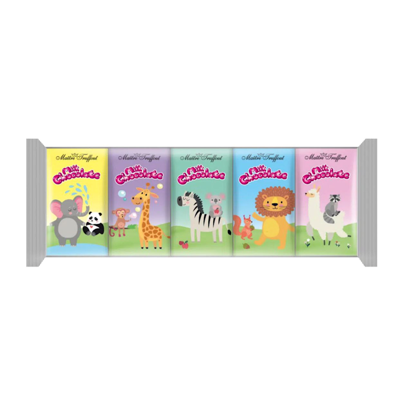 Mini şokoladlar Maitre Truffout heyvanlarla, 5x15 q