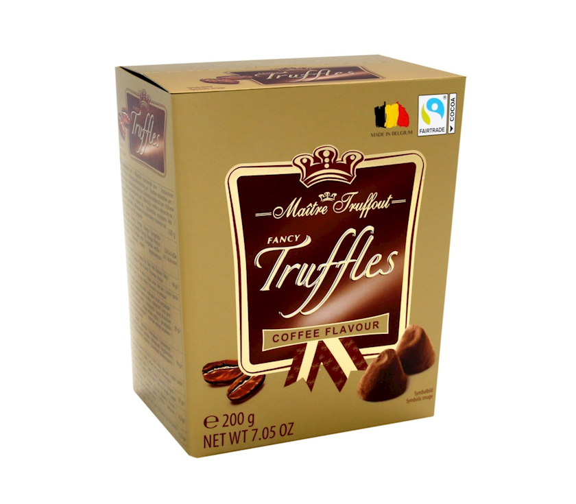 Şokolad konfetlər qutusu Maitre Truffout Fancy Truffles Coffee, 200 q