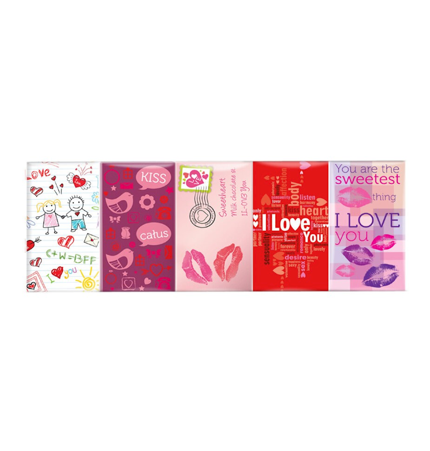 Mini şokoladlar Maitre Truffout I Love You, 5x15 q