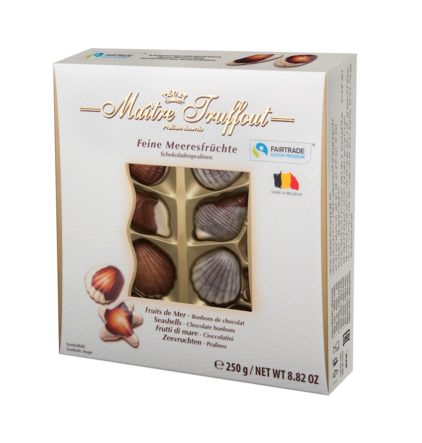 Şokolad konfetlər qutusu Maitre Truffout Pralines Assortie Balıqqulağı, 250 q