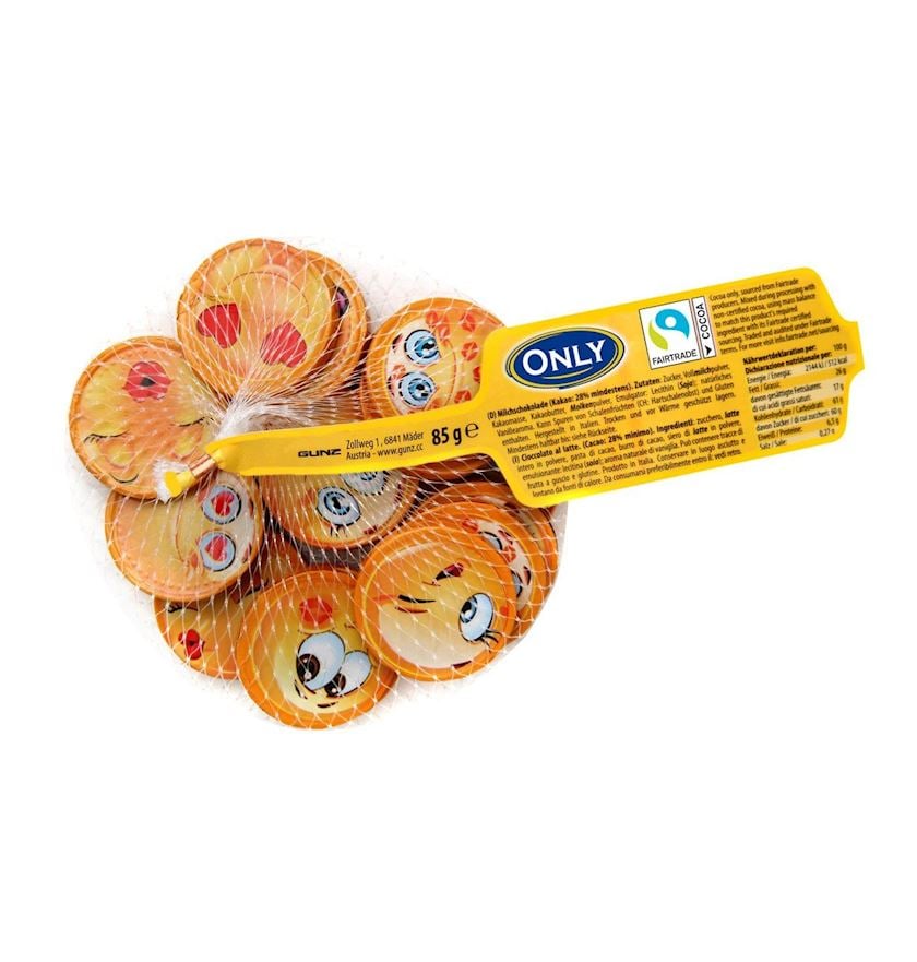 Şokolad konfetlər Only Emoji Milk Chocolates, 85 q