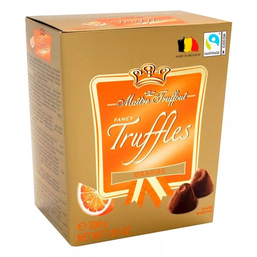 Şokolad konfetlər Maitre Truffout portağal dadı ilə trufel , 200 q