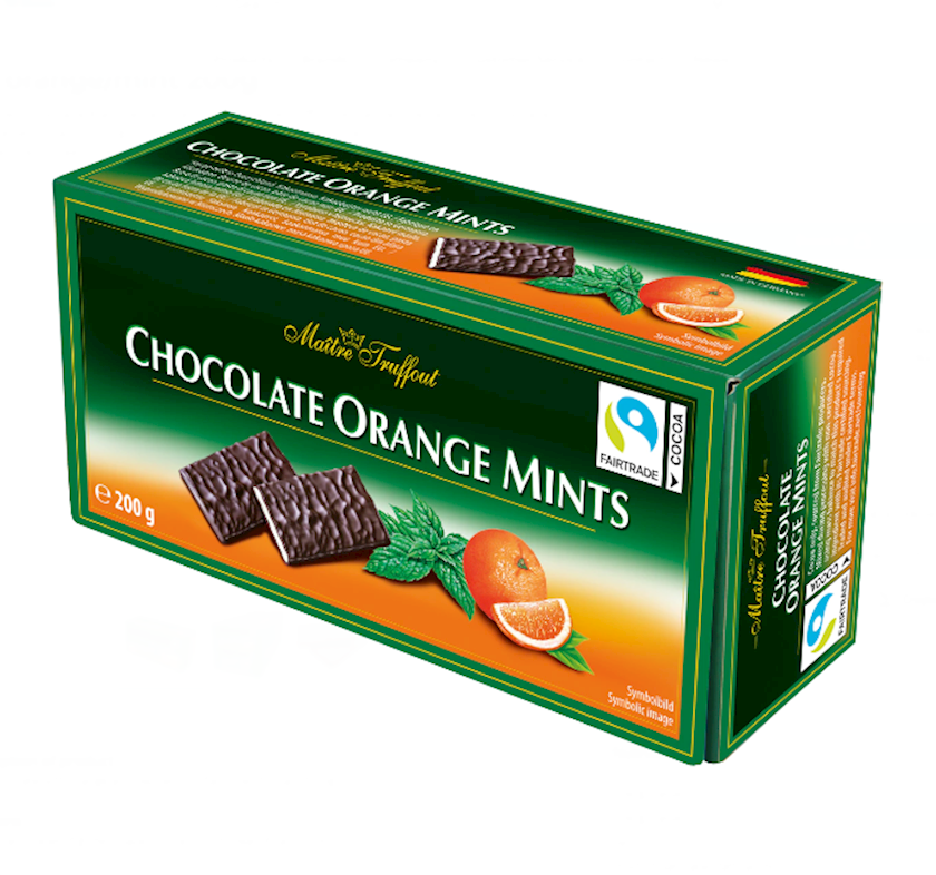 Şokolad konfetlər Maitre Truffout Chocolate Orange Mints 200 g