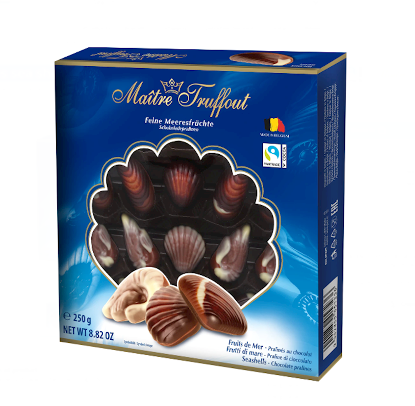 Şokolad konfetlər Maitre Truffout Pralines Sea Shells Blue 250 g