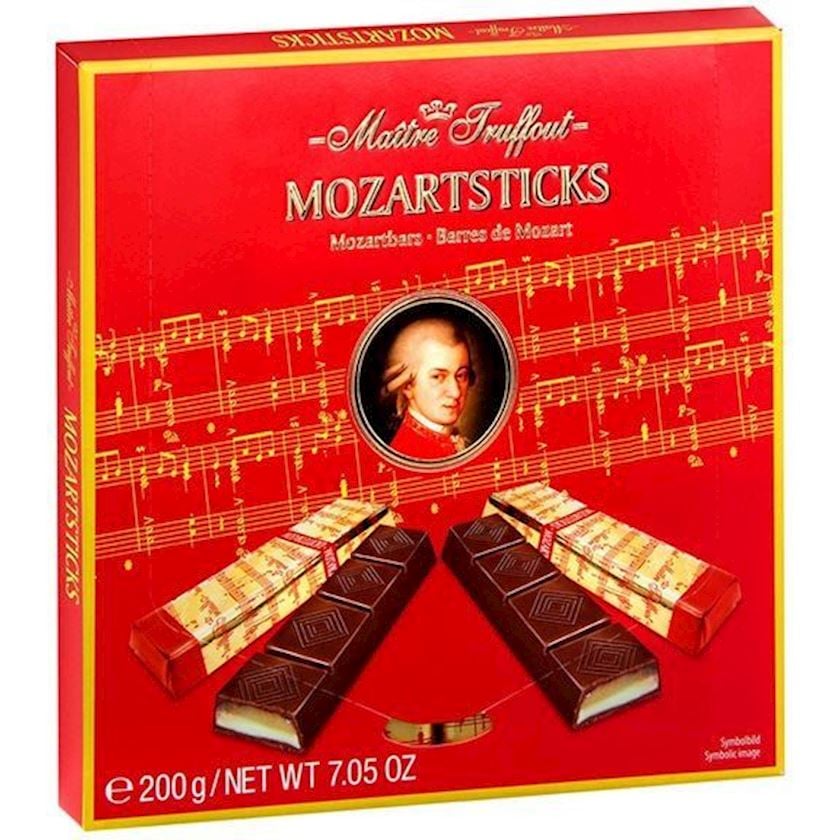 Qutuda konfet Maitre Truffout Mozart Kugeln marsipan ilə 200 q