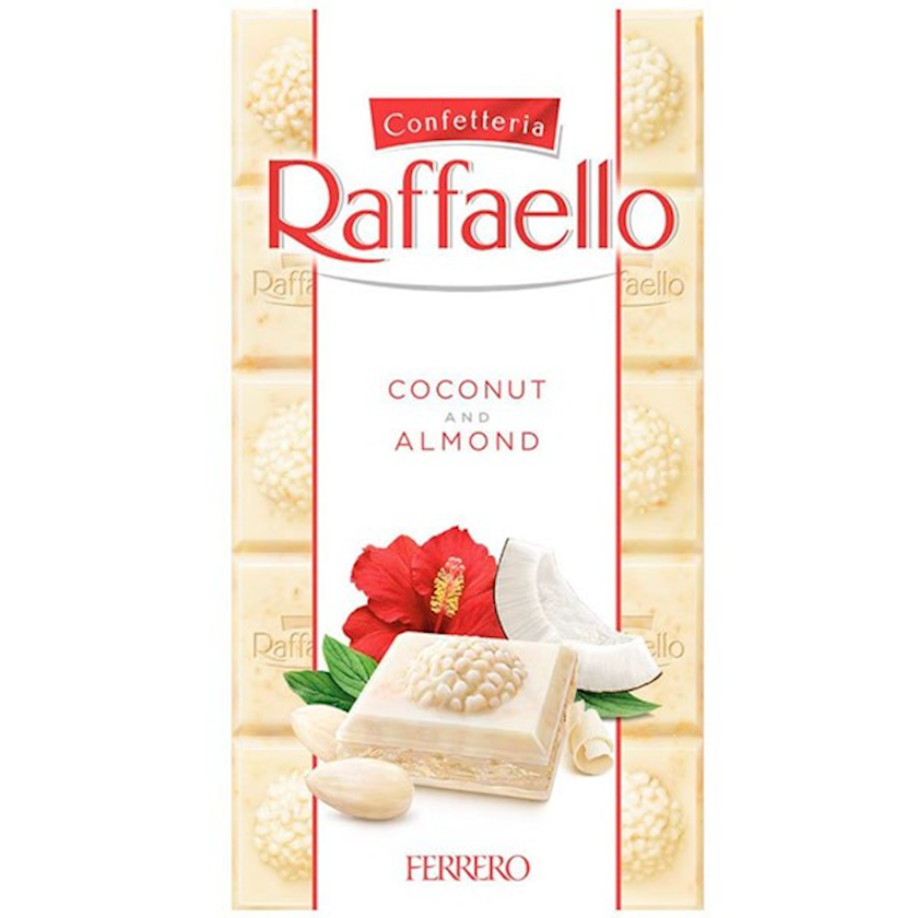 Ağ şokolad Ferrero Raffaello Coconut and Almond, 90 q