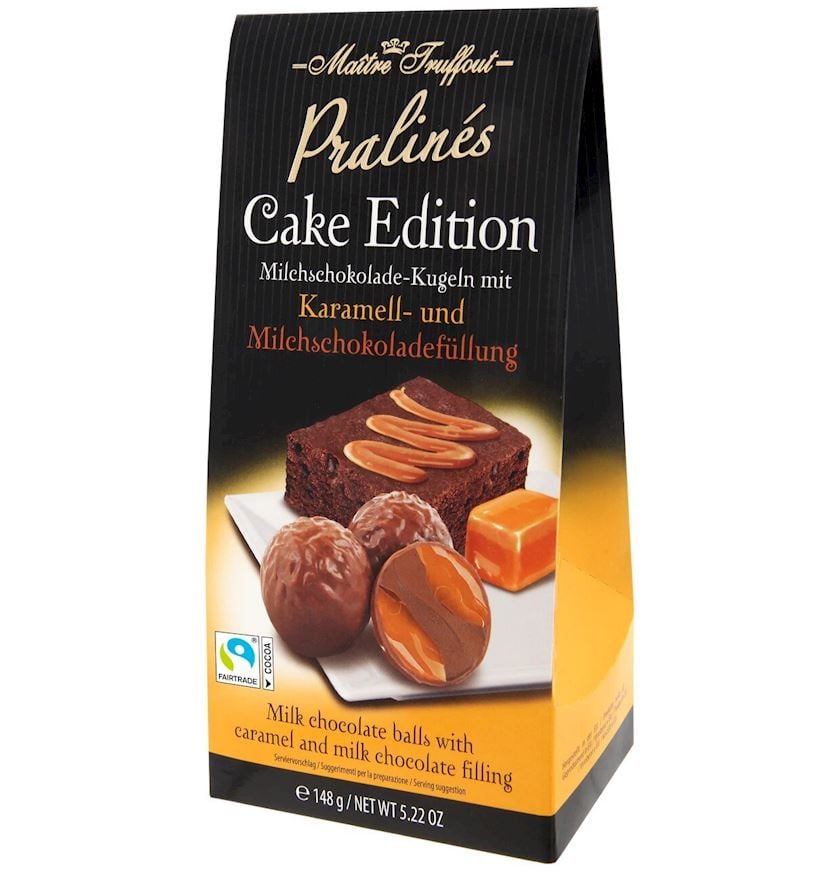 Şokolad konfetlər Maitre Truffout Pralin Cake Edition, karamel, 148 g