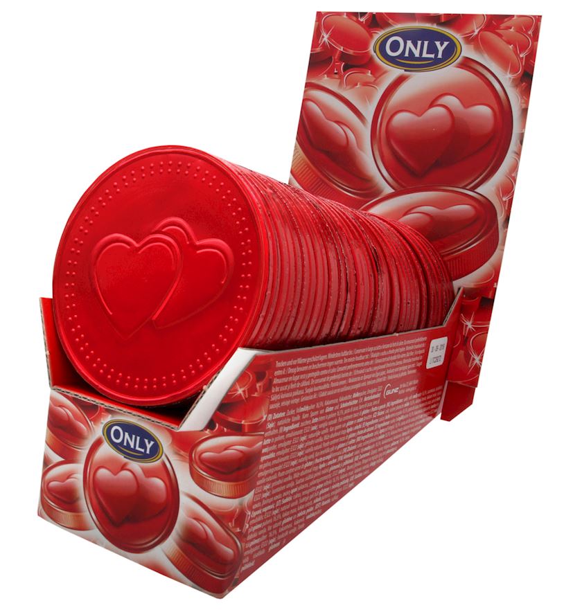 Südlü-şokolad konfetlər Only Hearts, 21.5 q
