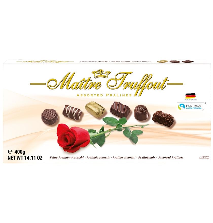 Şokolad Maitre Truffout Assorted Pralines Rose, 400 q