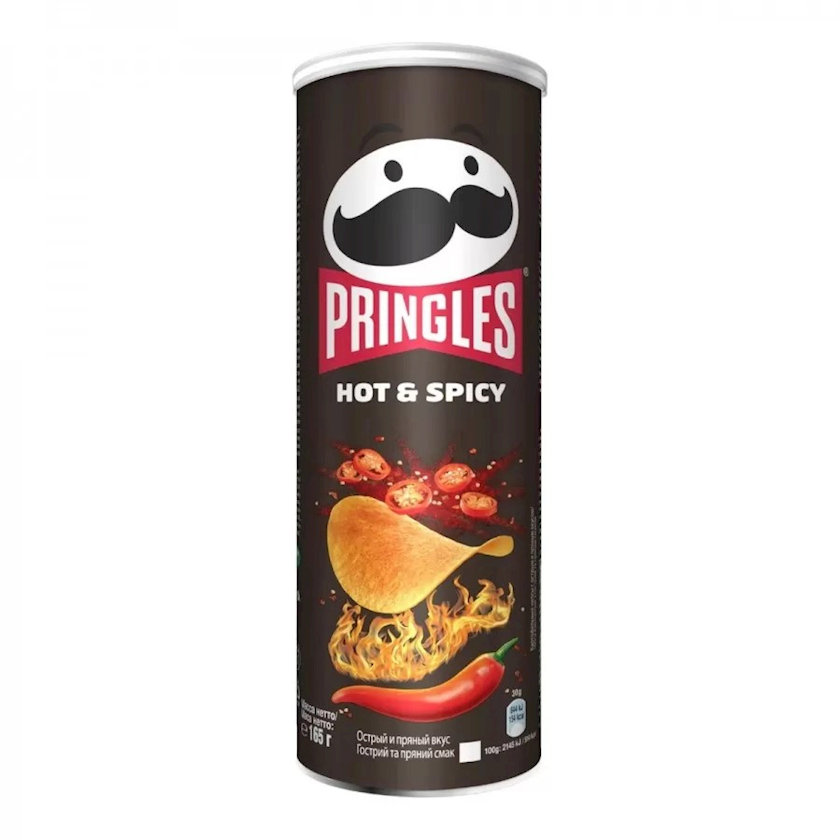 Çips Pringles Hot & Spicy, 165 q