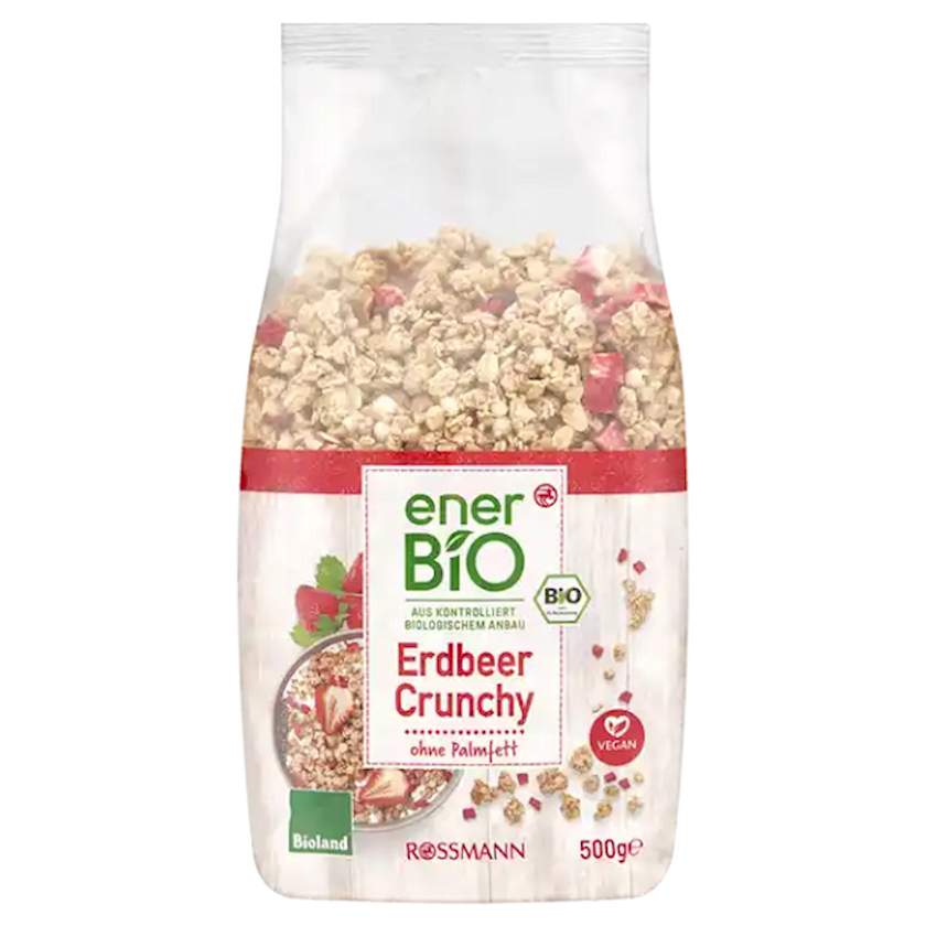 Müsli enerBiO Çiyələkli 500 q