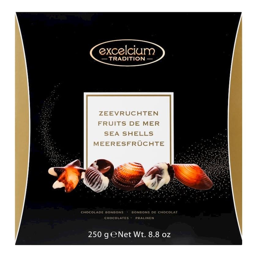 Konfetlər dəsti Excelcium Choc&Plus Sea Shells 250 q