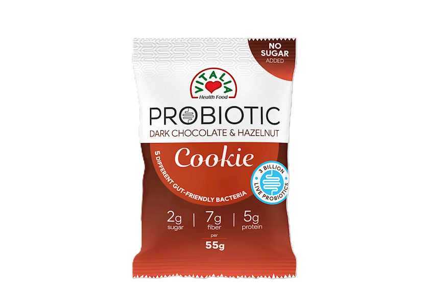 Peçenye Vitalia Probiotik, qoz və şokolad ilə, 55 q