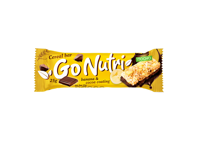 Taxıllı bar Vitalia Go Nutri, banan və kakao İlə, 25 q