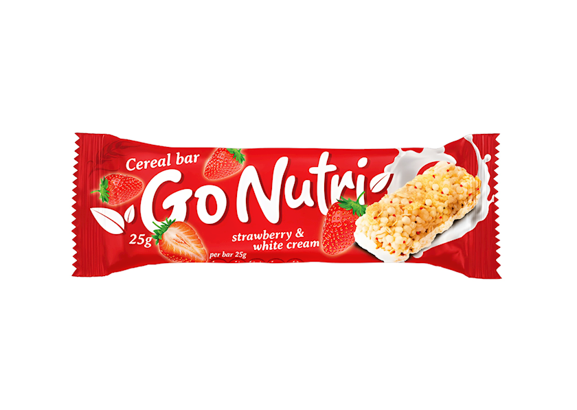 Taxıllı bar Vitalia Go Nutri, qaymaqlı çiyələk, 25 q