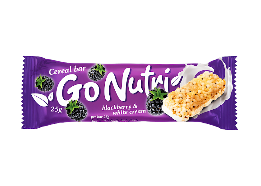 Taxıllı bar Vitalia Go Nutri, qaymaqlı böyürtkən, 25 q