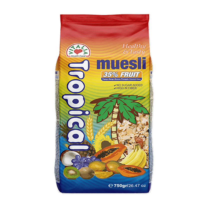 Müsli Vitalia Tropical, 750 q