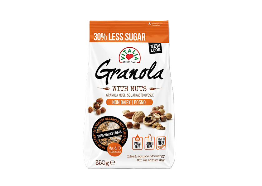 Müsli Vitalia Granola, qozlu, 350 q