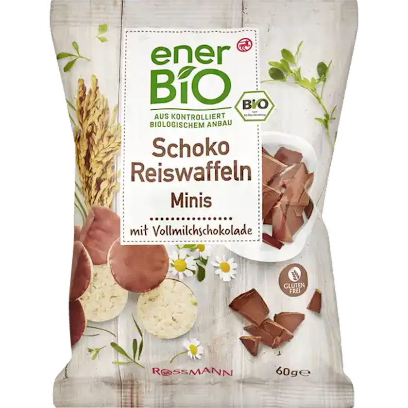 Şokolad konfetlər EnerBio Reiswaffeln Mini Vollmilch 60 q