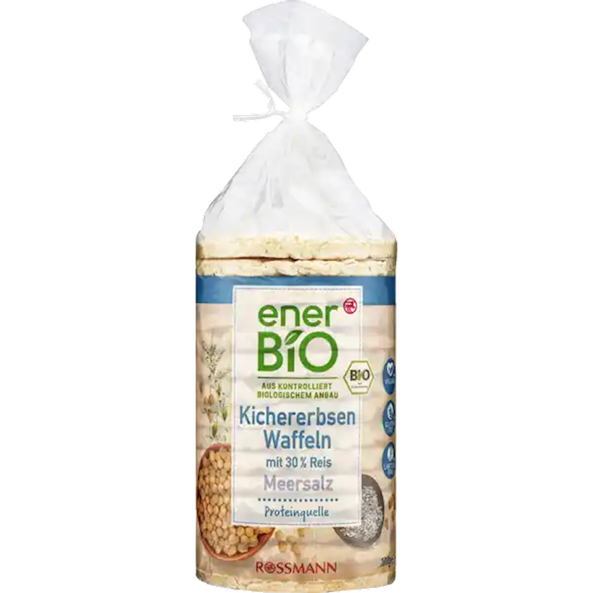 Vafli EnerBio Kichererbsen Reis und Meersalz 100 q
