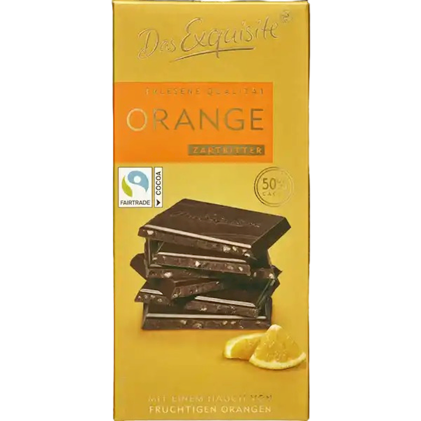 Şokolad Das Exquisite Orange Dark 50%, 100 q