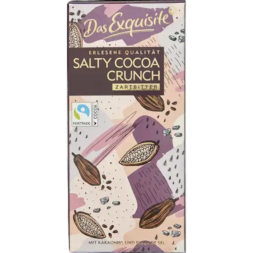 Şokolad Das Exquisite Salty Cocoa Crunch, 100 q