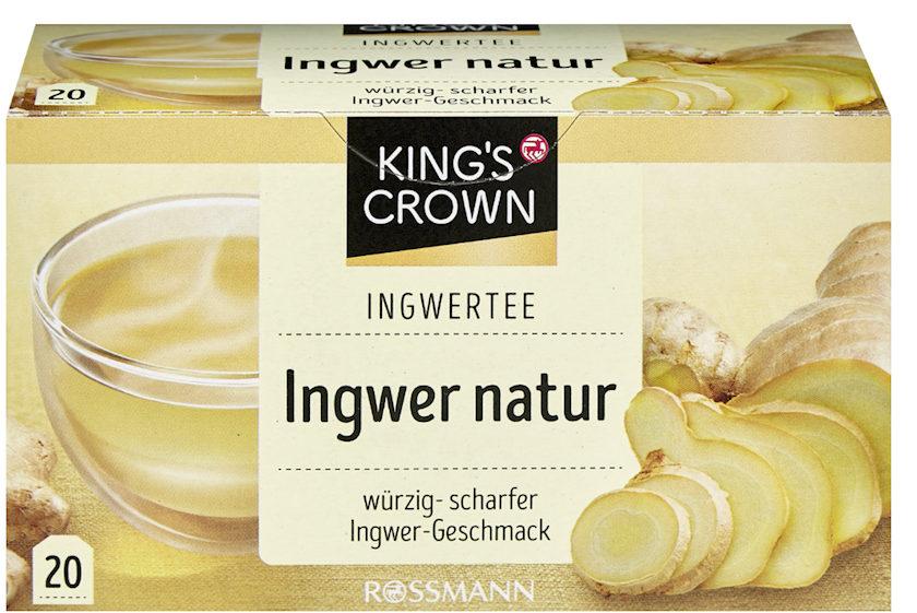 Paketləşdirilmiş çay Kings Crown Ginger 20 əd