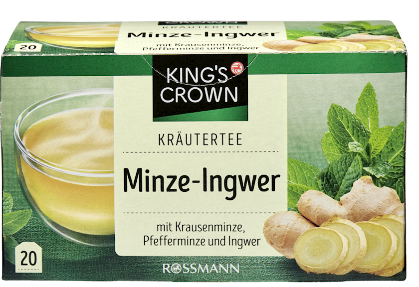 Paketləşdirilmiş çay Kings Crown Mint and Ginger 20 əd