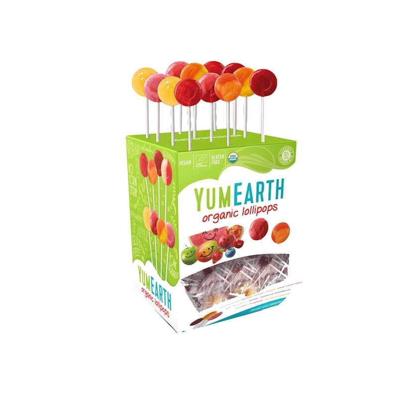 Lollipop YumEarth Organic Fruit, 6 q, məhsul çeşiddə