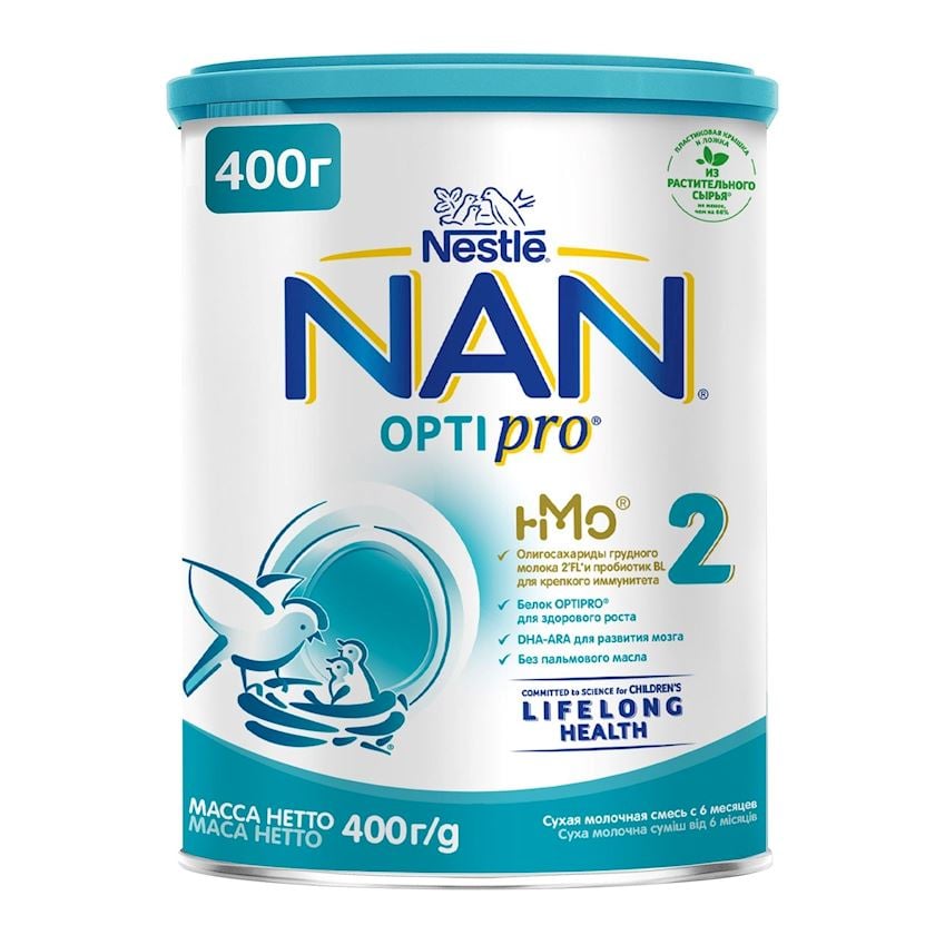 Quru südlü qatışıq Nestle NAN 2 Optipro, 400 q, 6 aydan