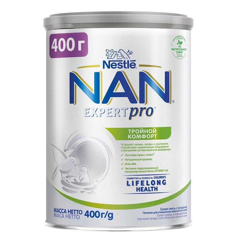 Quru südlü qatışıq Nestle NAN ExpertPro üç qat komfort, 400 q, yenidoğulan