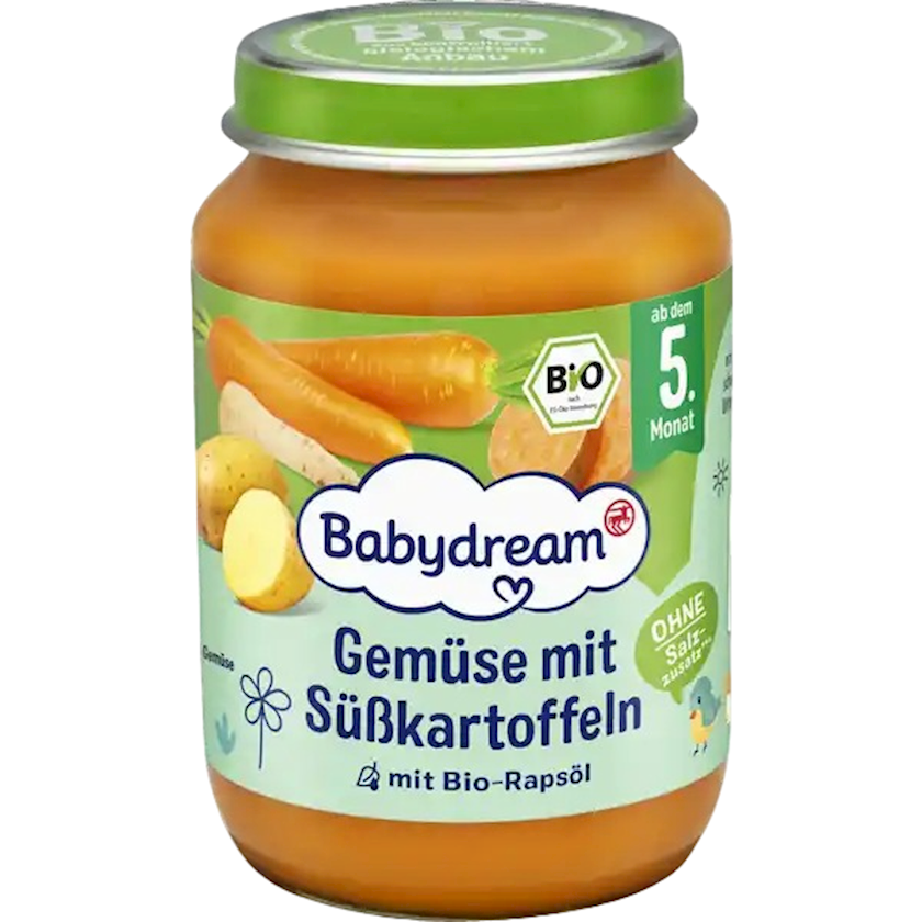 Püre Babydream şirin kartof ilə tərəvəzlər, 190 q, 5 aydan