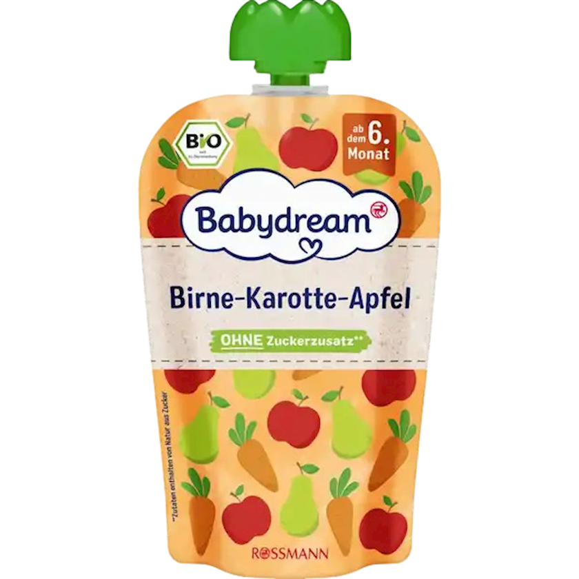 Püre Babydream alma/armud/kök, 100 q, 6 aydan