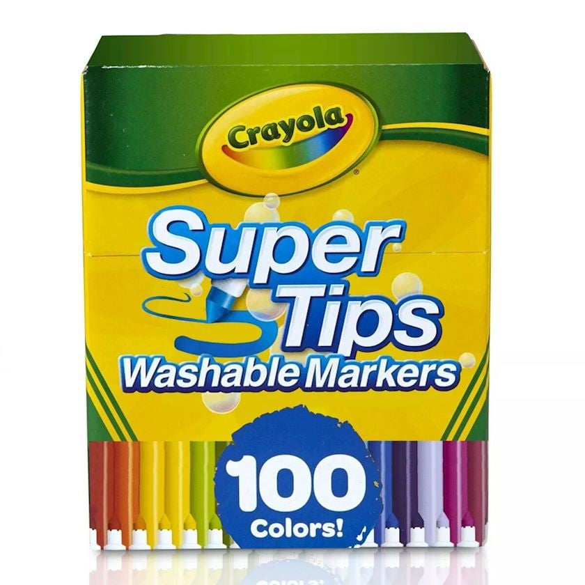 Набор фломастеров Crayola Super Tips Washable Markers, 100 цветов ...